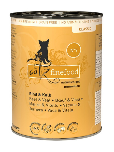 Catz Finefood Classic N.07 Wołowina i cielęcina puszka 400g