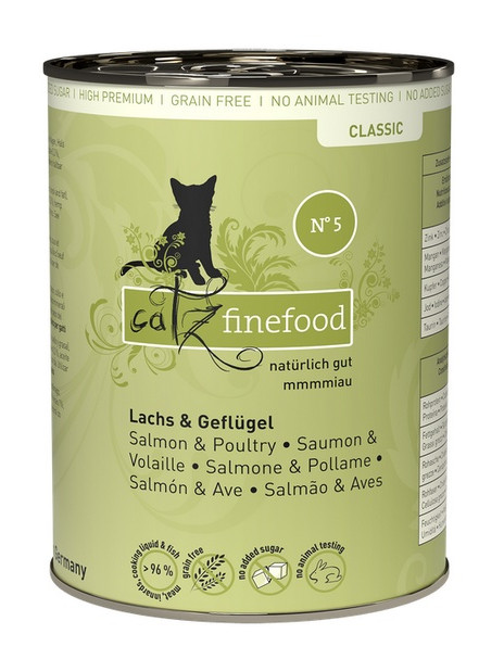 Catz Finefood Classic N.05 Łosoś i drób puszka 400g