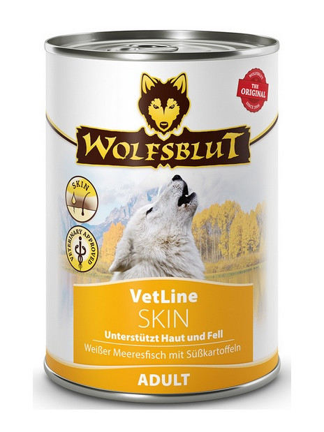 Wolfsblut Dog VetLine Skin - biała ryba oceaniczna i bataty puszka 395g