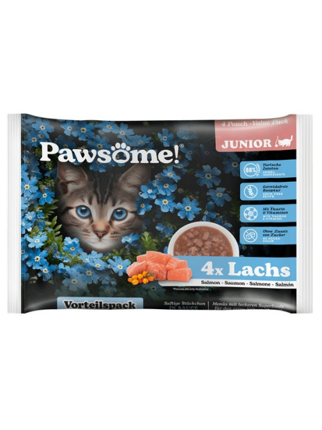 Pawsome Junior Lachs - łosoś saszetki 4x85g