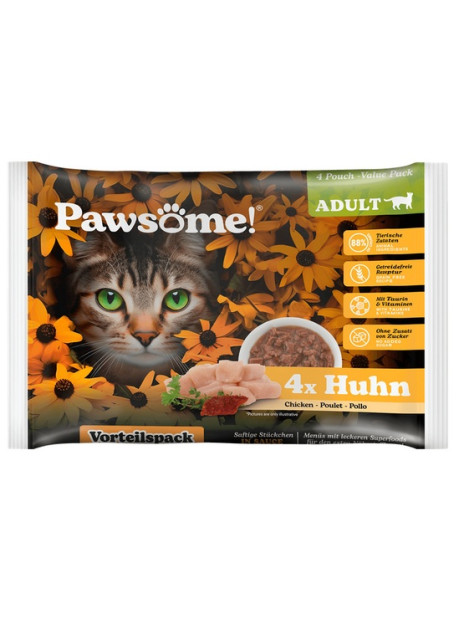 Pawsome Adult Huhn - kurczak saszetki 4x85g