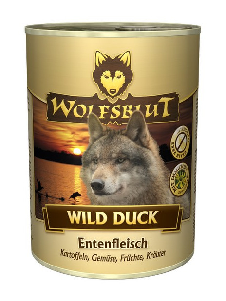 Wolfsblut Dog Wild Duck - kaczka i ziemniaki puszka 395g