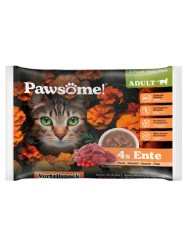 Pawsome Adult Ente - kaczka saszetki 4x85g