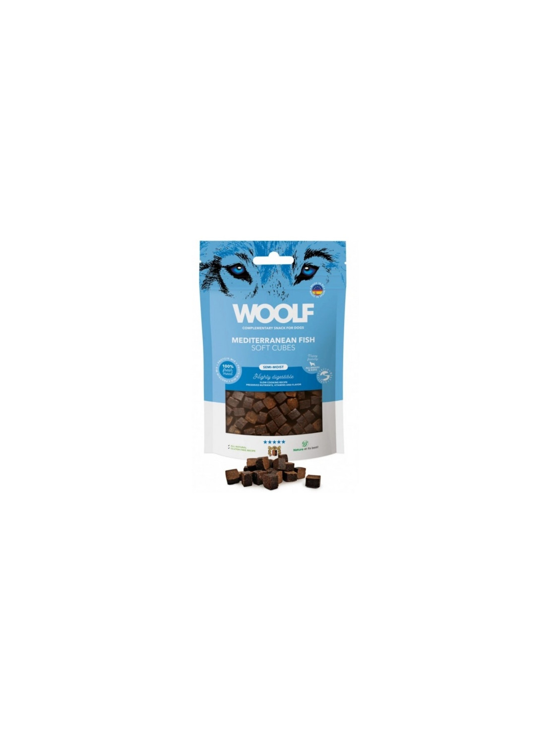 Woolf Soft Cubes Mediterranean Fish 100g