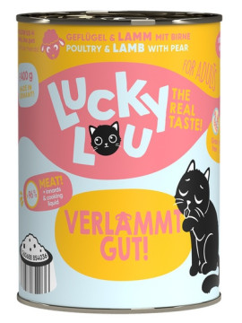 Lucky Lou Lifestage Adult Drób i jagnięcina puszka 400g