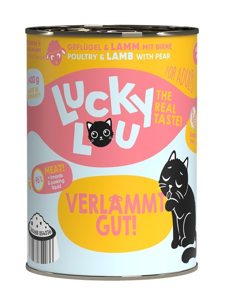 Lucky Lou Lifestage Adult Drób i jagnięcina puszka 400g