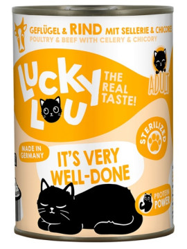 Lucky Lou Lifestage Sterilized Drób i wołowina puszka 400g