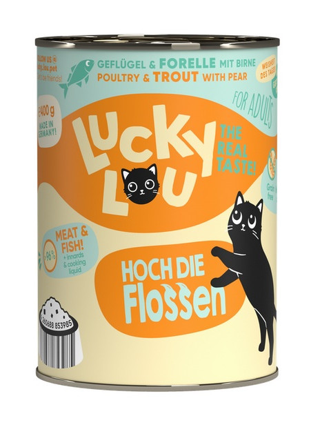 Lucky Lou Lifestage Adult Drób i pstrąg puszka 400g