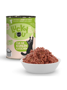 Lucky Lou Lifestage Kitten Drób i wołowina puszka 400g