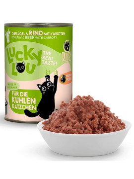 Lucky Lou Lifestage Kitten Drób i wołowina puszka 400g