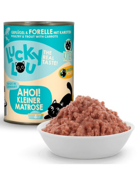 Lucky Lou Lifestage Kitten Drób i pstrąg puszka 400g