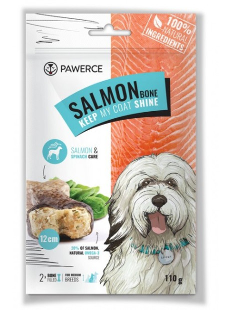 Pawerce Salmon Bone Medium Breeds 2szt/op 110g/12cm