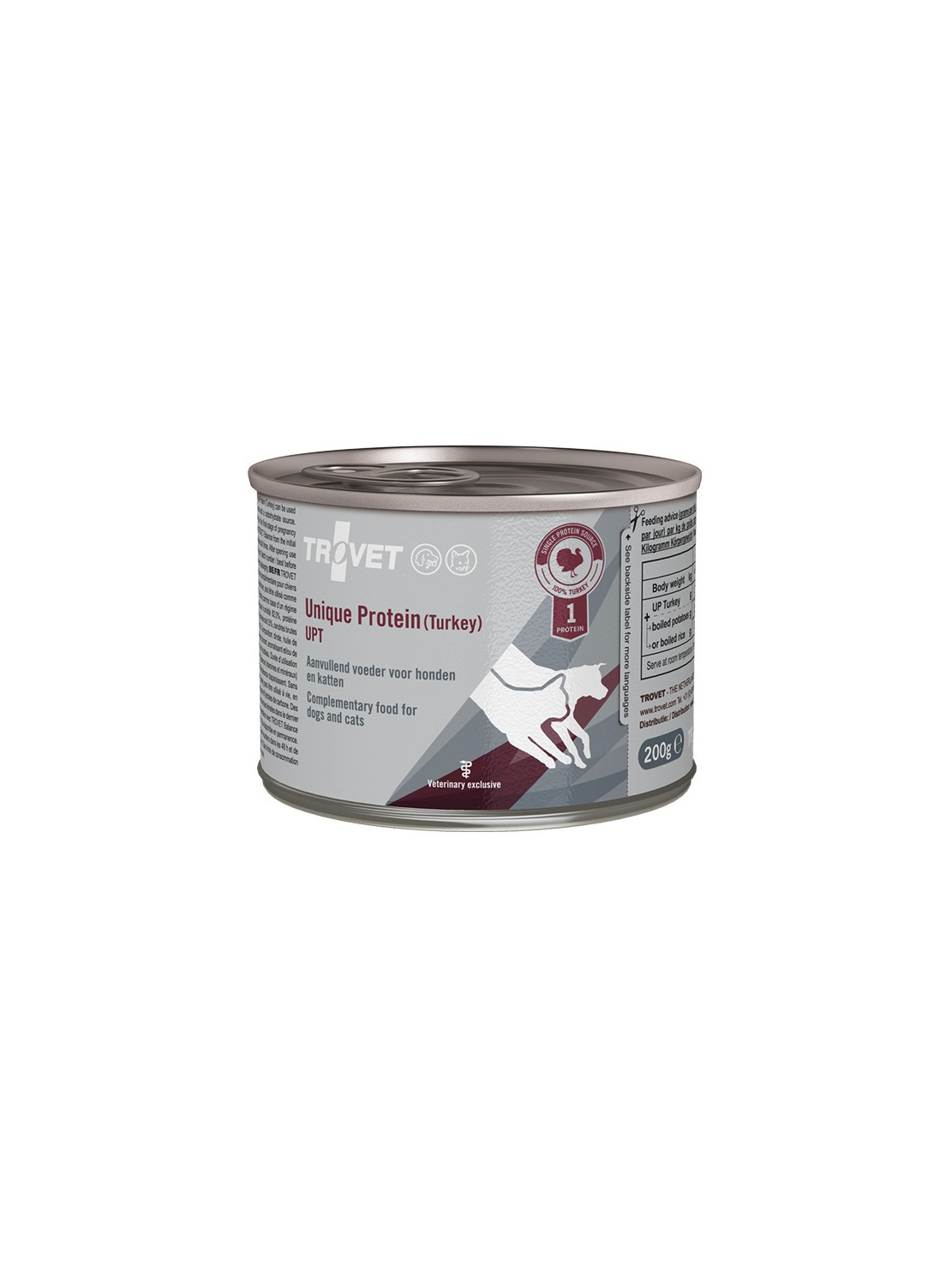 Trovet Unique Protein UPT Indyk dla psa i kota puszka 200g