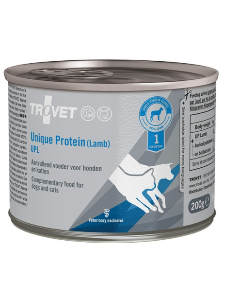 Trovet Unique Protein UPL Jagnięcina dla psa i kota puszka 200g