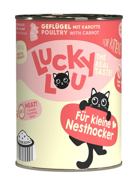 Lucky Lou Lifestage Kitten Drób puszka 400g