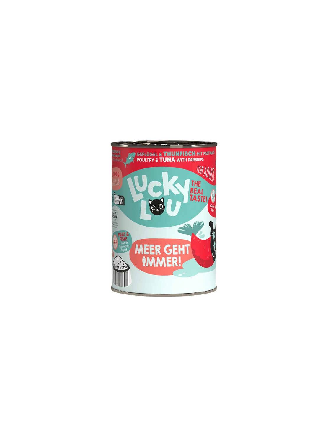 Lucky Lou Lifestage Adult Drób i tuńczyk puszka 400g