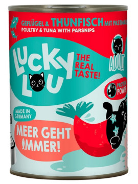 Lucky Lou Lifestage Adult Drób i tuńczyk puszka 400g