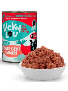 Lucky Lou Lifestage Adult Drób i tuńczyk puszka 400g