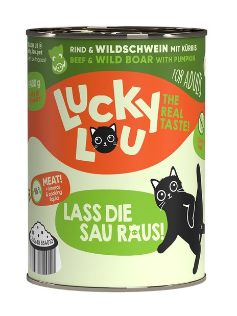 Lucky Lou Lifestage Adult Wołowina i dzik puszka 400g