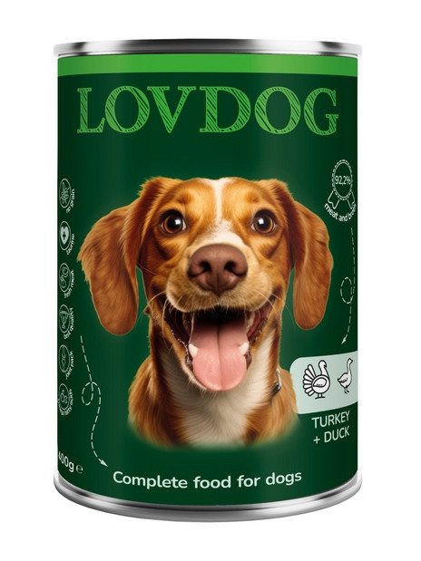 Lovdog Turkey & Duck puszka 400g