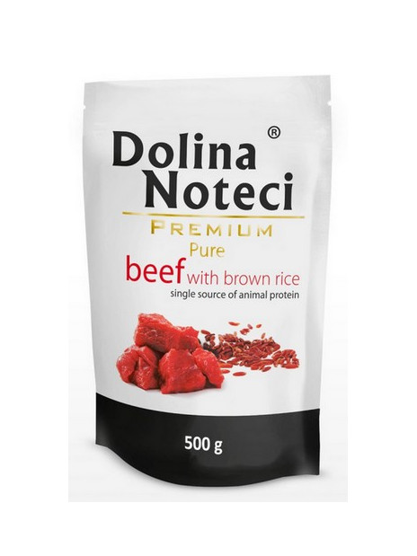 Dolina Noteci Premium Pies Pure Wołowina i ryż saszetka 500g