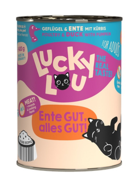 Lucky Lou Lifestage Adult Drób i kaczka puszka 400g