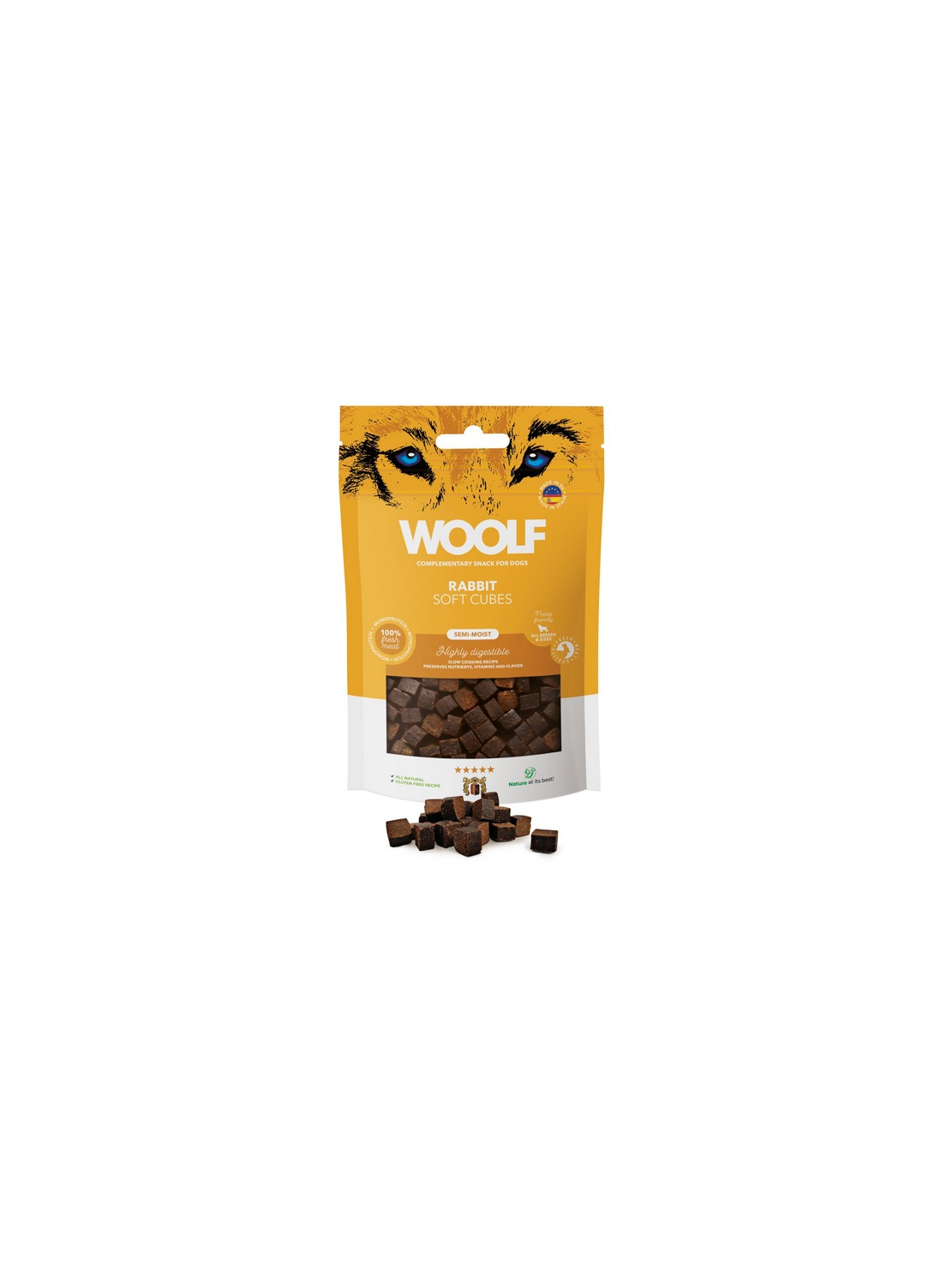 Woolf Soft Cubes Monoprotein Rabbit 100g