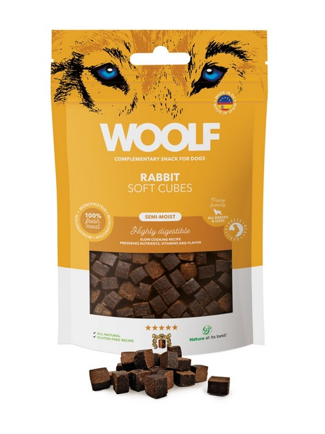 Woolf Soft Cubes Monoprotein Rabbit 100g