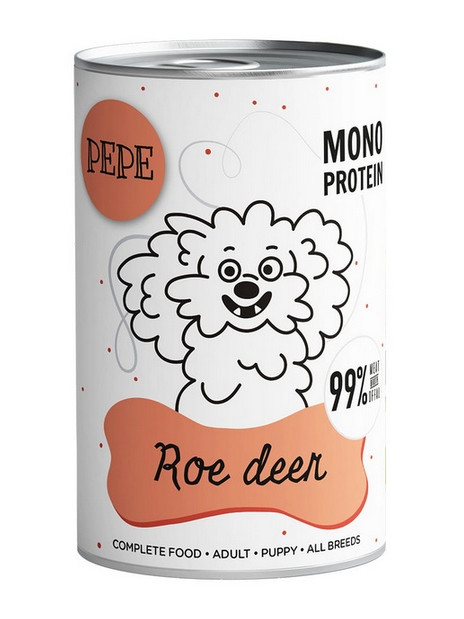 Paka Zwierzaka PEPE Roe Deer (sarna) puszka 400g