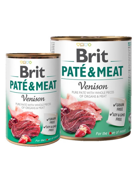 Brit Pate & Meat Dog Venison puszka 800g