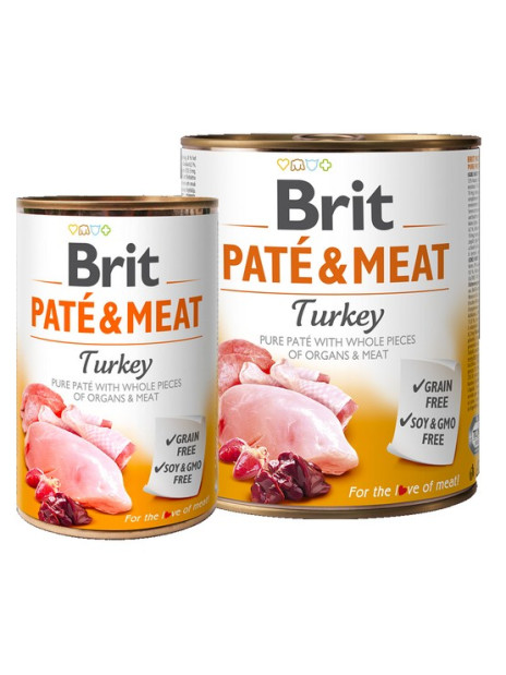 Brit Pate & Meat Dog Turkey puszka 800g