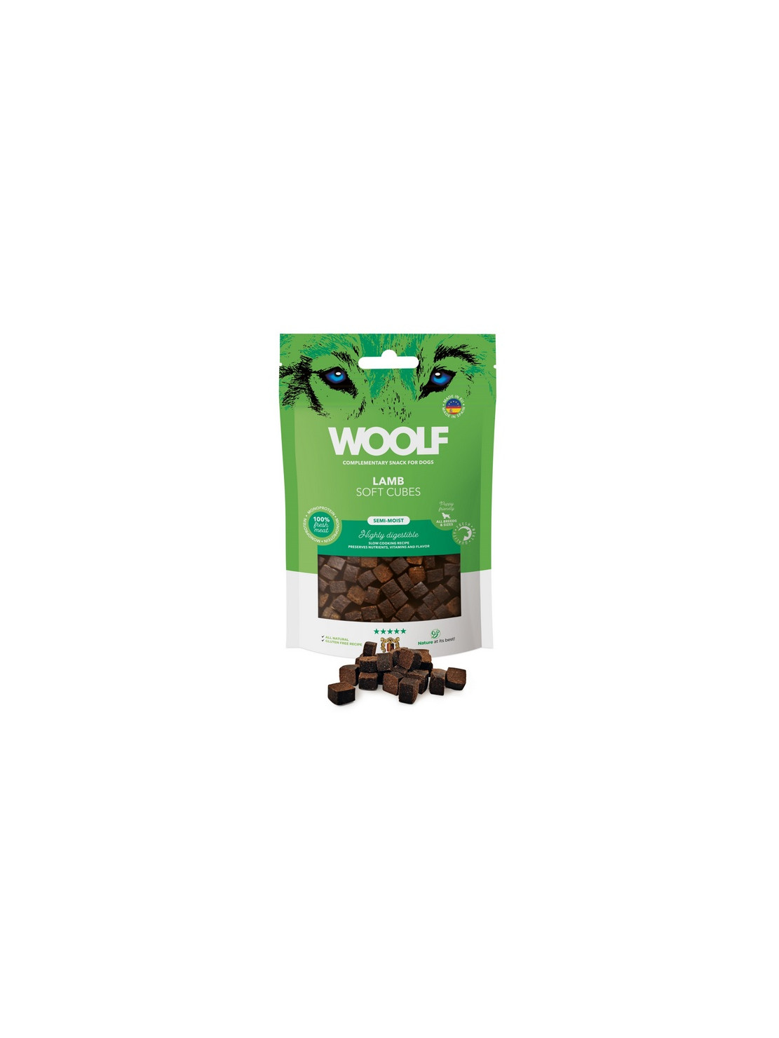 Woolf Soft Cubes Monoprotein Lamb 100g