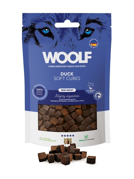 Woolf Soft Cubes Monoprotein Duck 100g