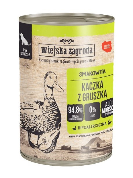 Wiejska Zagroda Kaczka z gruszką puszka 400g