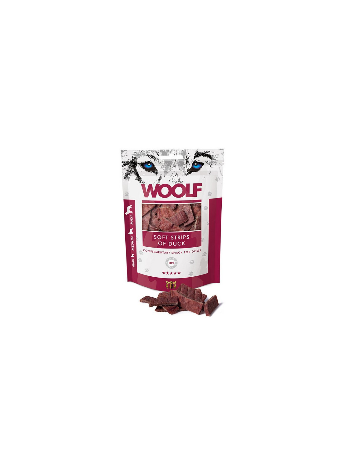 Woolf Soft Strips of Duck 100g