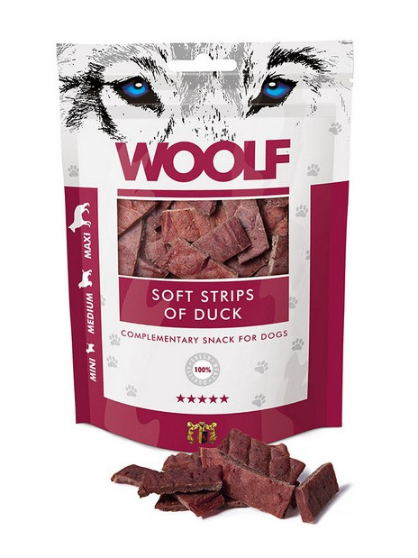 Woolf Soft Strips of Duck 100g