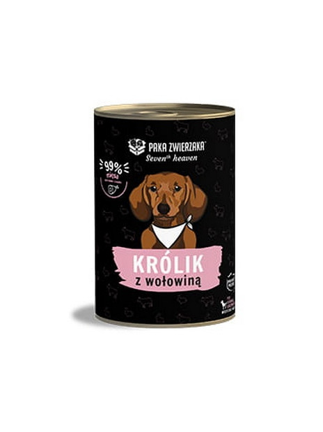 Paka Zwierzaka Seventh Heaven Rabbit & Beef puszka 400g