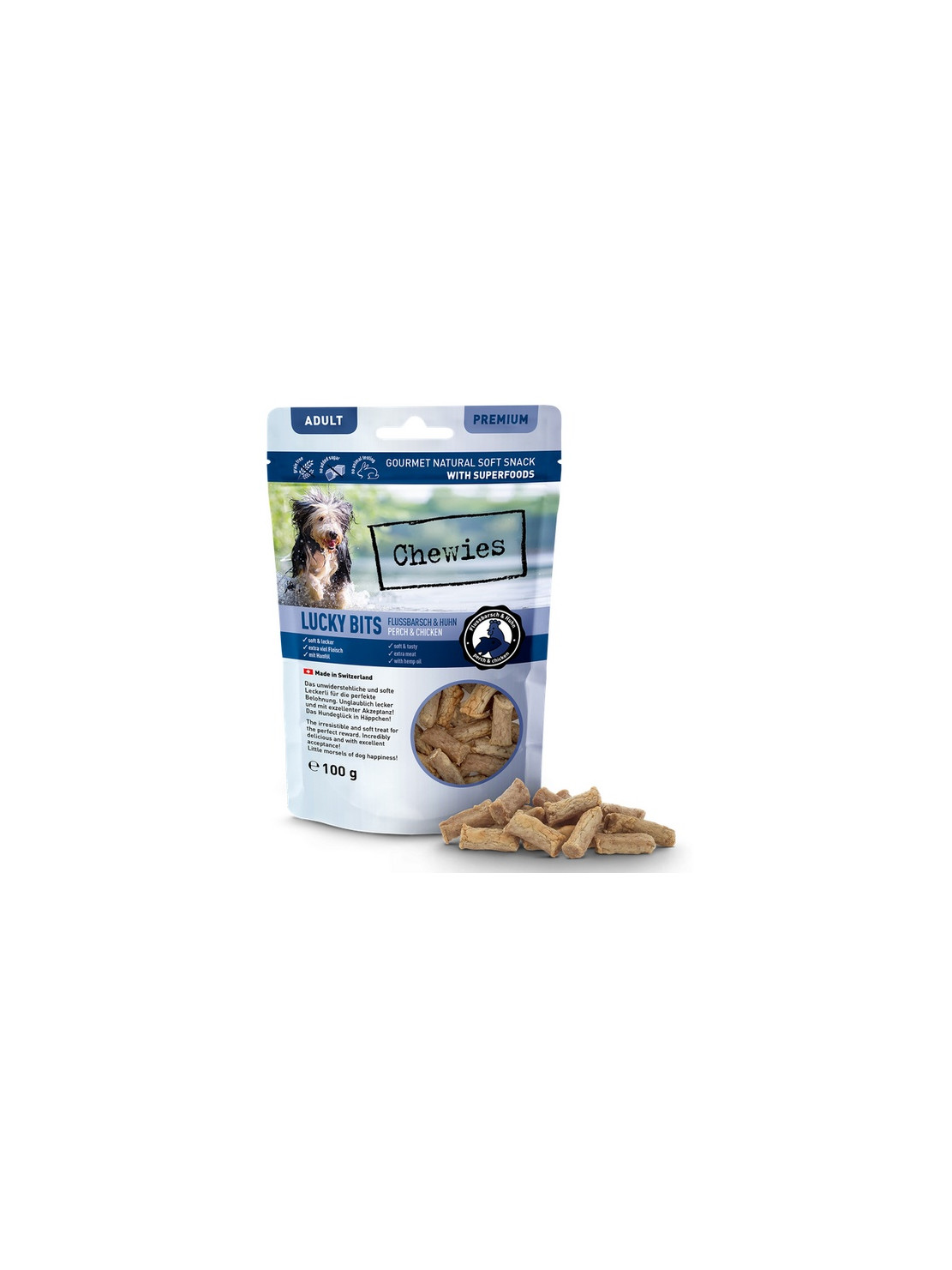 Chewies Lucky Bits Adult Okoń & kurczak 100g