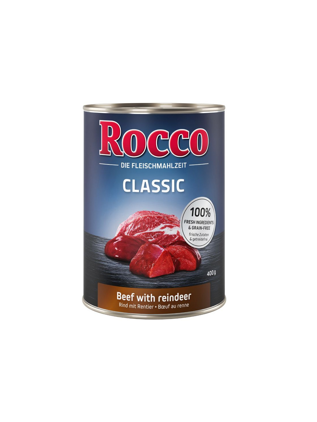 Mokra karma Rocco Classic 400g Wołowina i Renifer