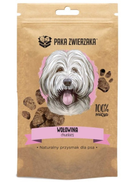 Paka Zwierzaka Chunkies Wołowina 100% 70g