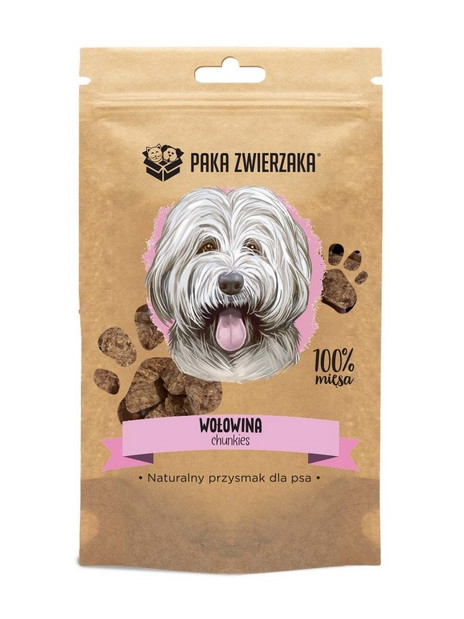 Paka Zwierzaka Chunkies Wołowina 100% 70g