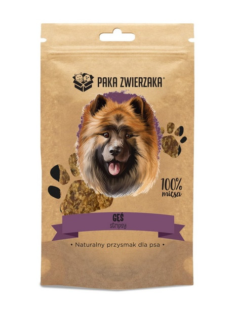 Paka Zwierzaka Stripsy Gęś 100% 70g
