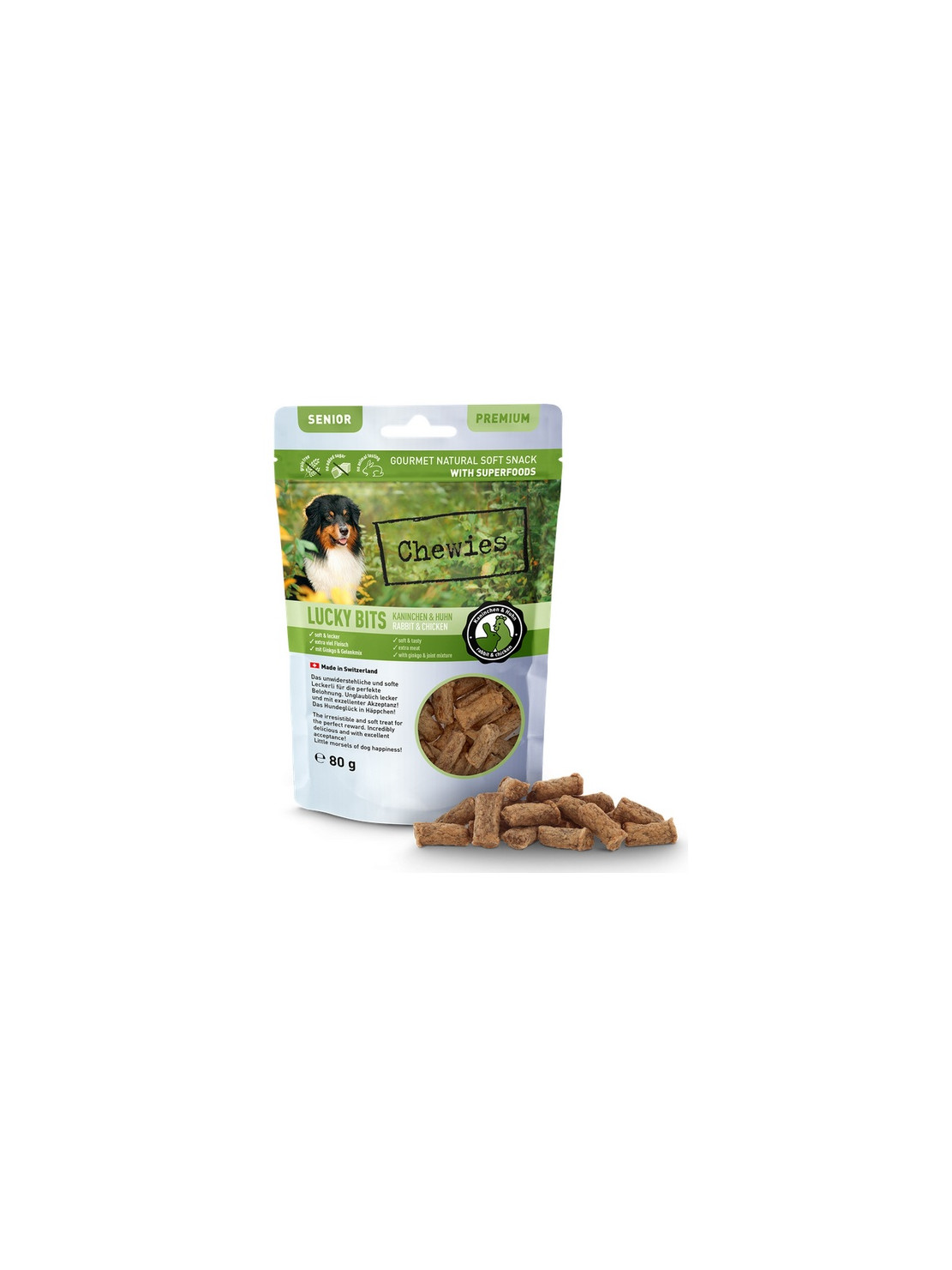 Chewies Lucky Bits Senior Królik & kurczak 80g