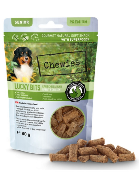 Chewies Lucky Bits Senior Królik & kurczak 80g