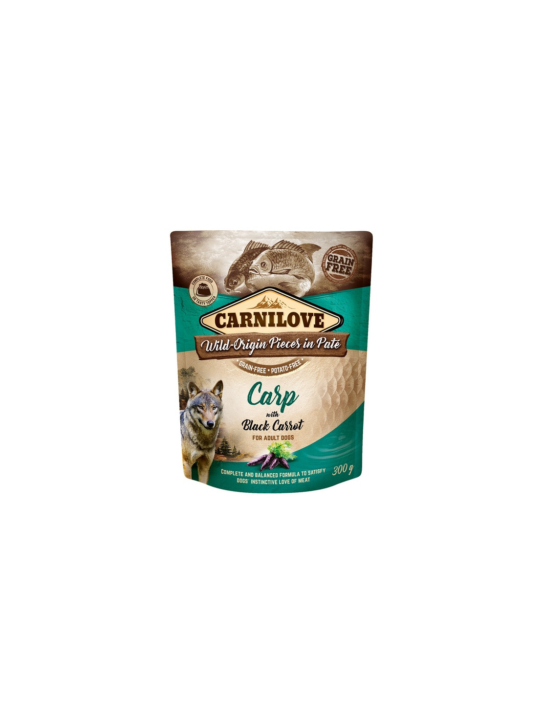 Carnilove Dog Carp & Black Carrot - karp i czarna marchew saszetka 300g