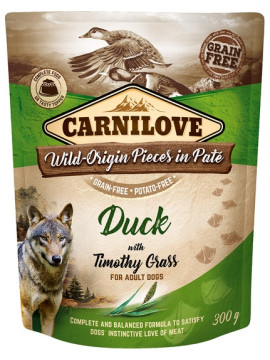 Carnilove Dog Duck & Timothy Grass - kaczka i tymotka łąkowa saszetka 300g