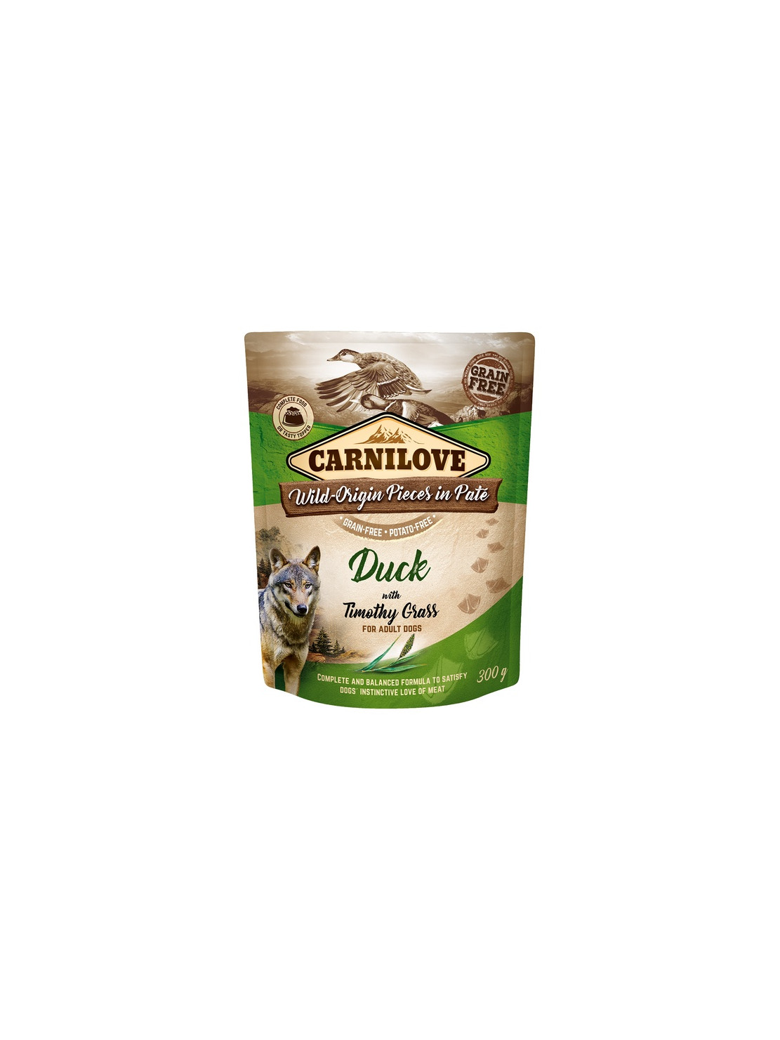 Carnilove Dog Duck & Timothy Grass - kaczka i tymotka łąkowa saszetka 300g