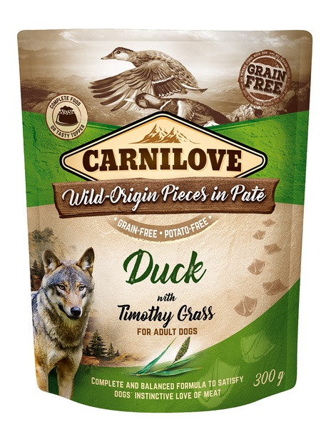 Carnilove Dog Duck & Timothy Grass - kaczka i tymotka łąkowa saszetka 300g