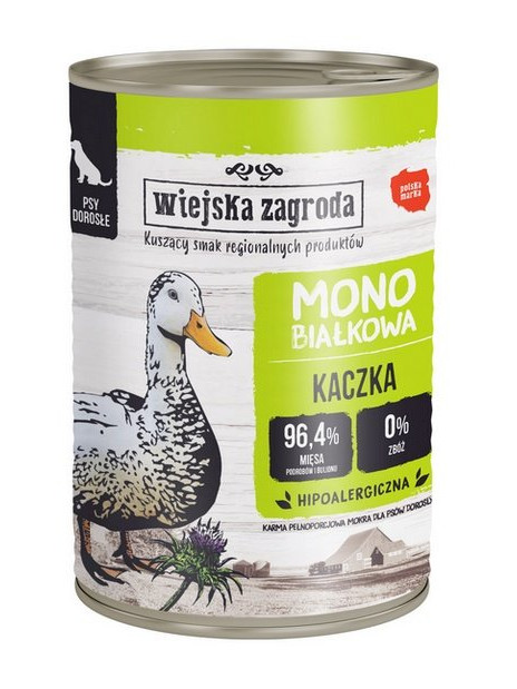 Wiejska Zagroda Monobiałkowa Kaczka puszka 400g