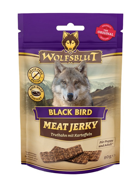 Wolfsblut Dog Meat Jerky Black Bird 80g